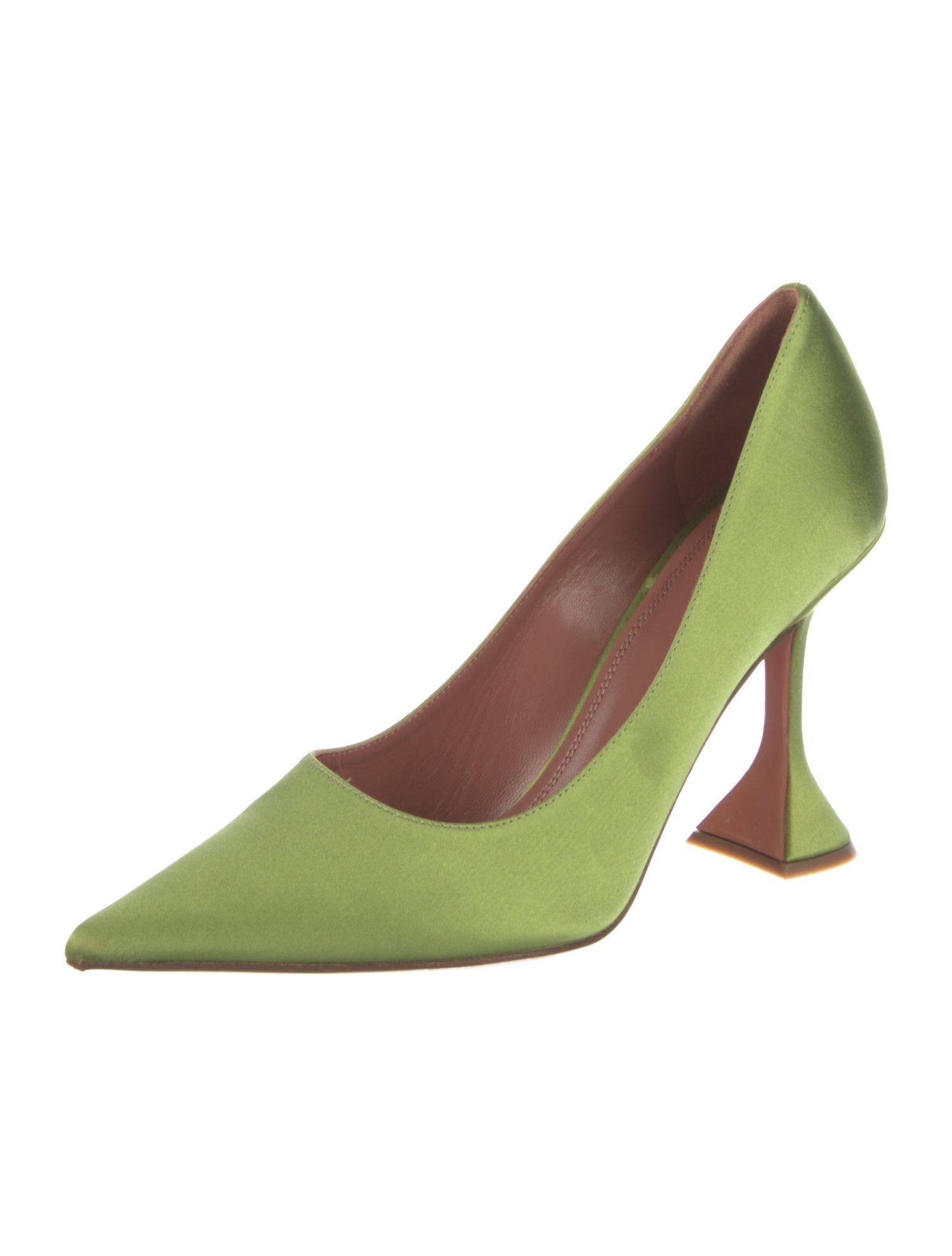 Amina Muaddi Satin Pumps