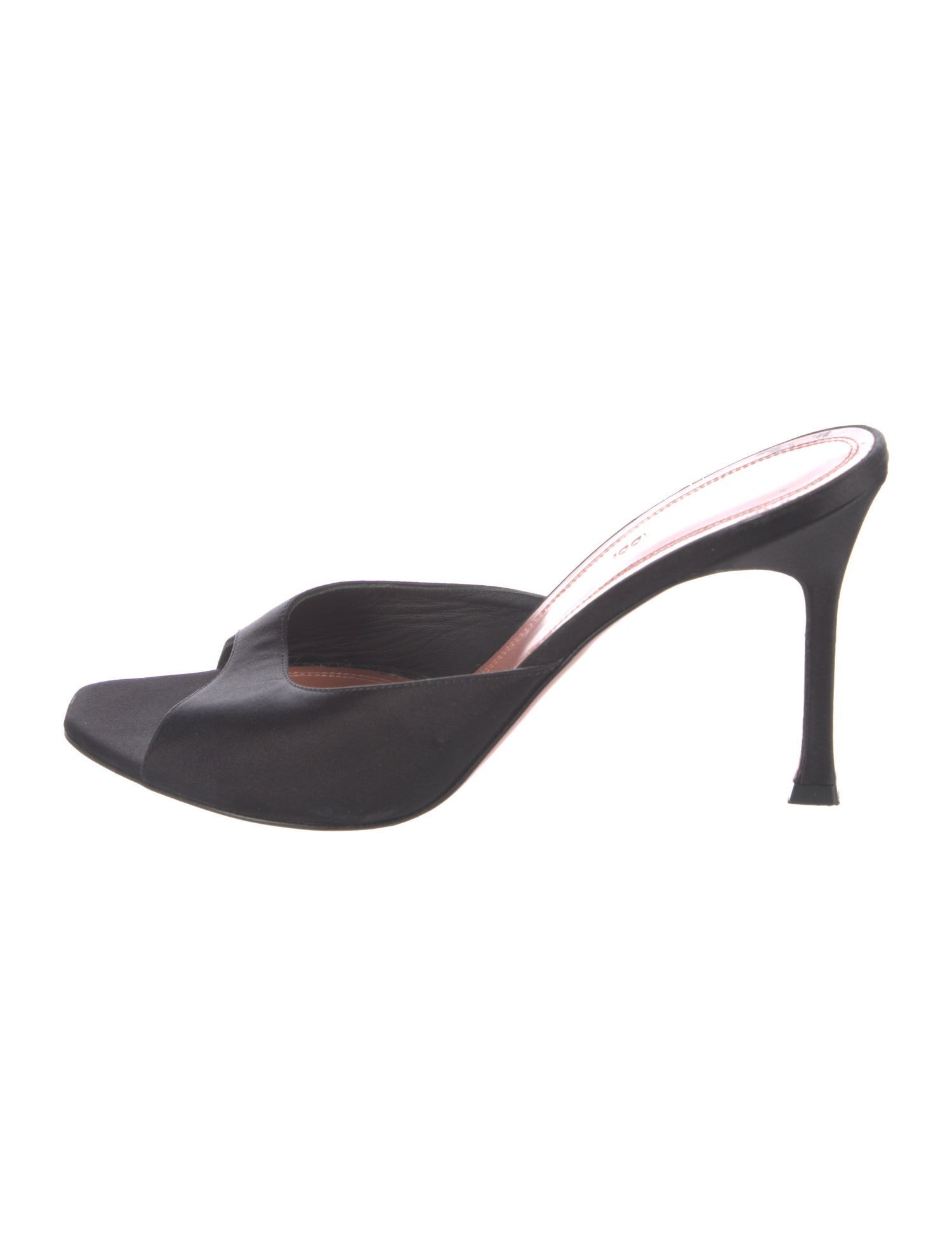 Amina Muaddi Alexa Satin Slides