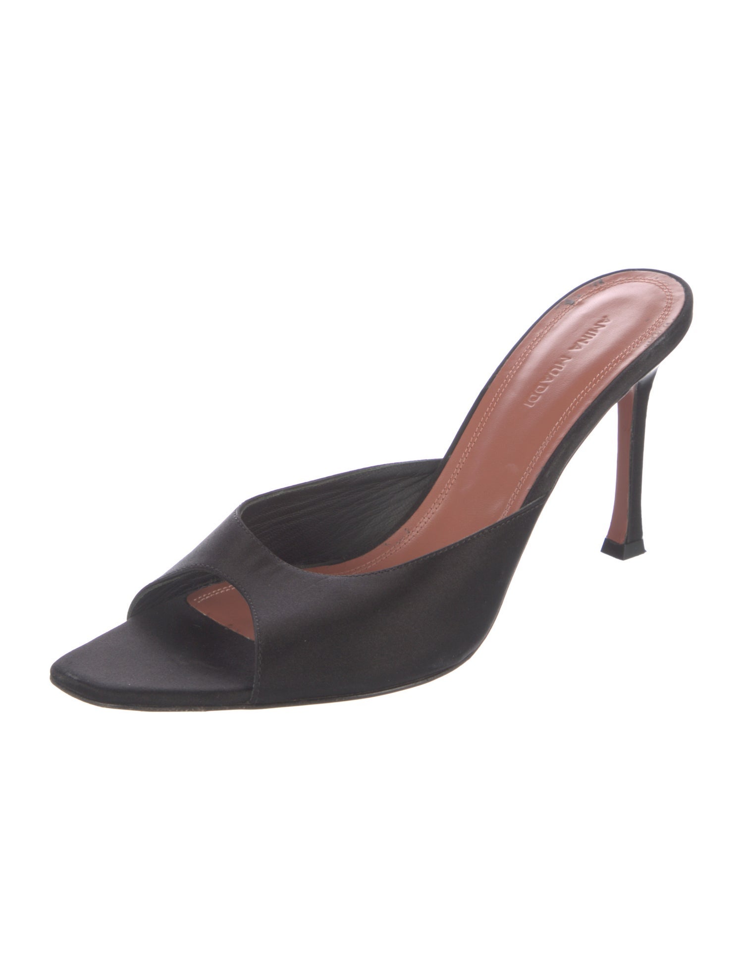 Amina Muaddi Alexa Satin Slides