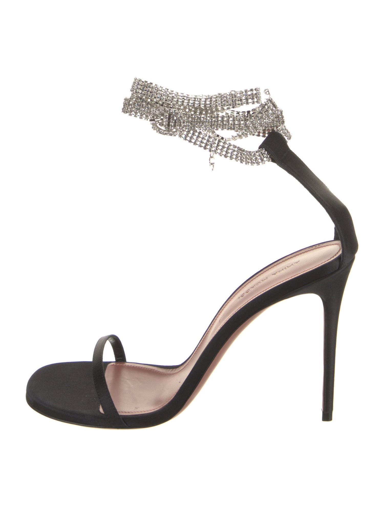 Amina Muaddi Giorgia Sandals Satin Sandals