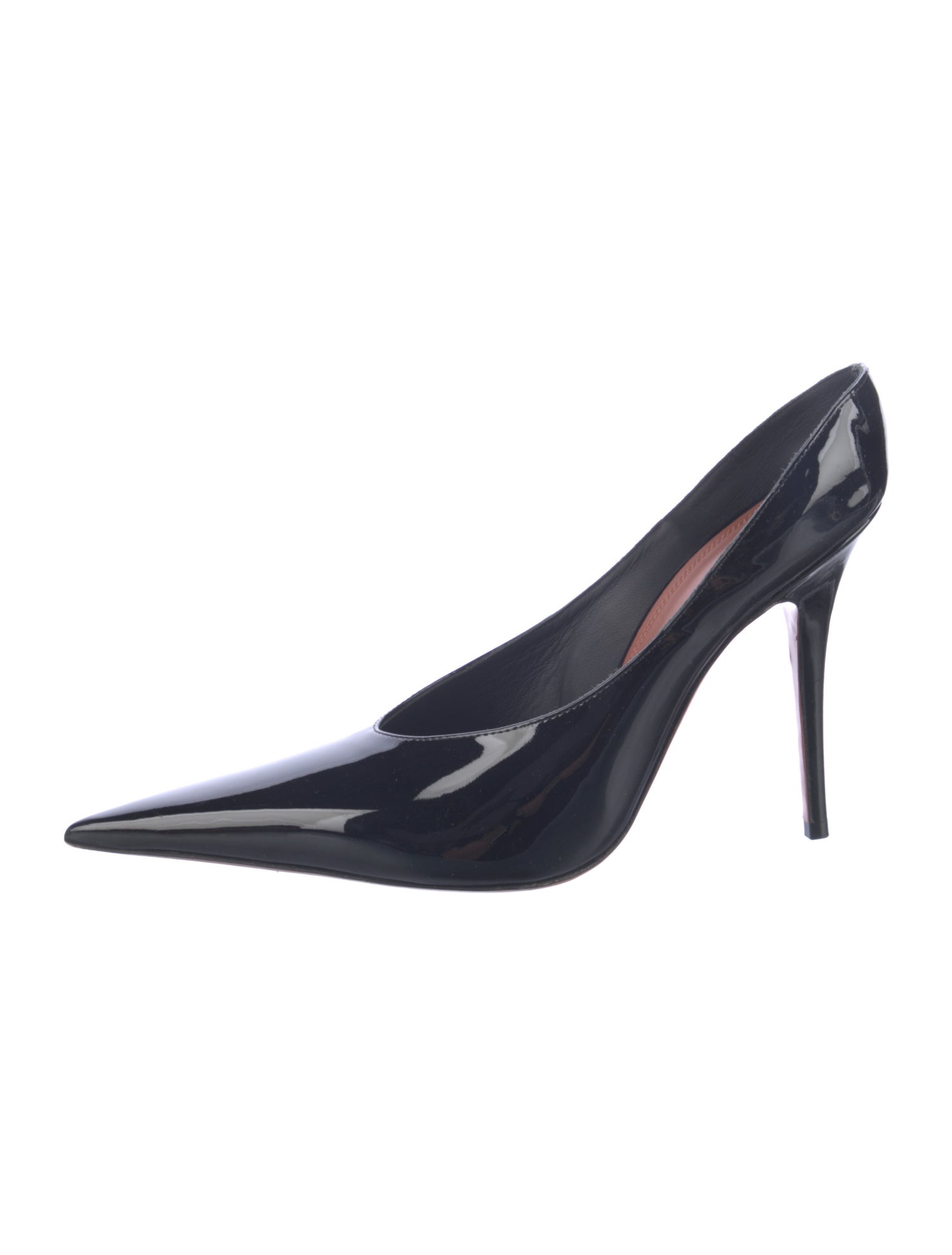 Amina Muaddi Anok Patent Leather Slingback Pumps