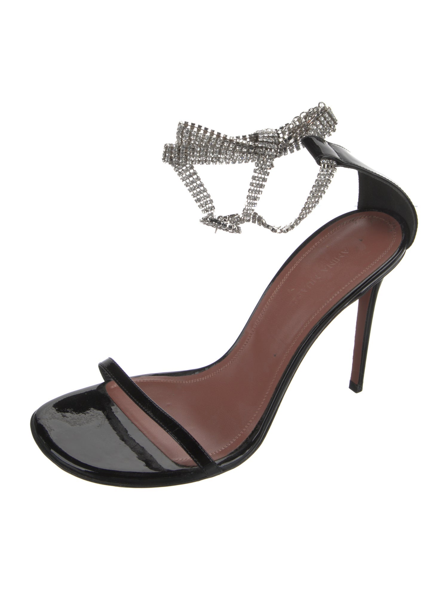 Amina Muaddi Giorgia Satin Sandals