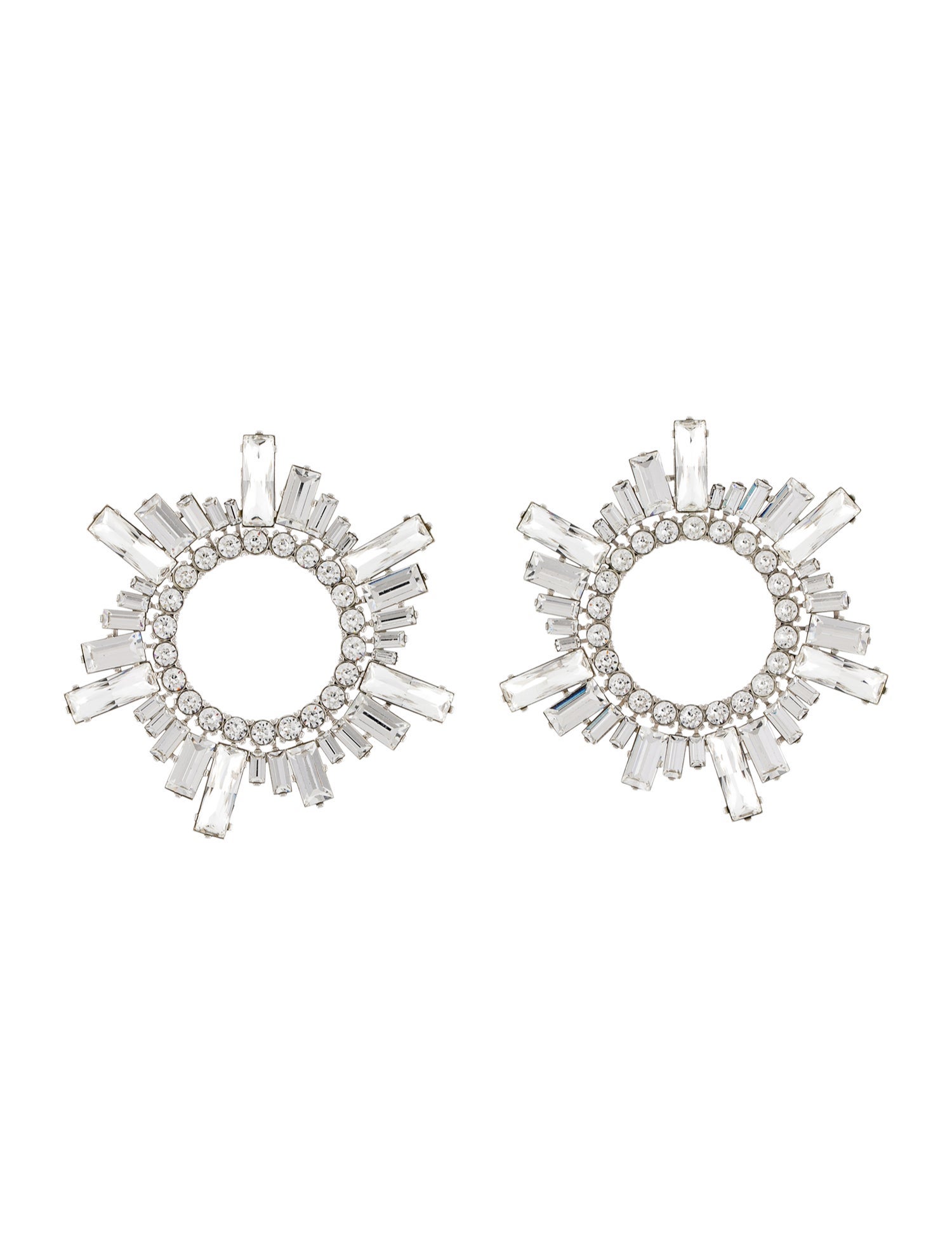 Amina Muaddi Crystal Begum Stud Drop Earrings