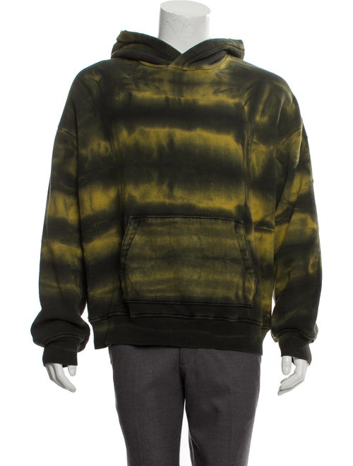 Amiri Distressed Tie-Dye Sweatshirt green