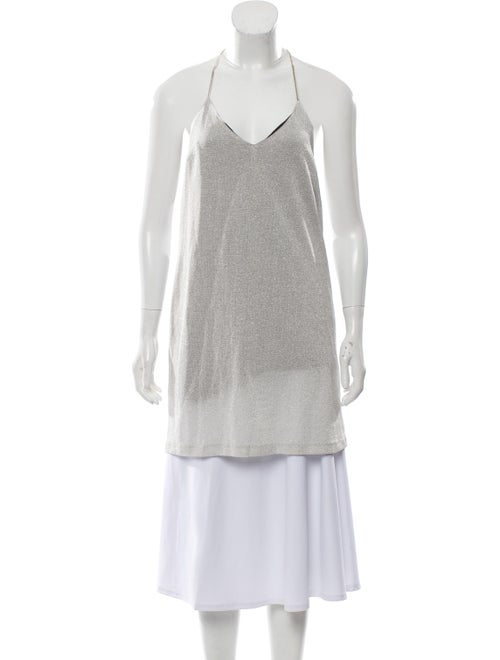 Amiri Metallic Sleeveless Top Metallic