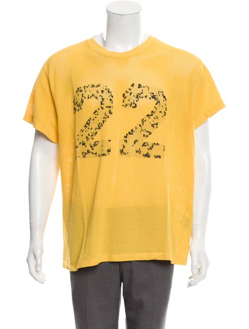Amiri Twenty-Two Mesh Tee w/ Tags yellow