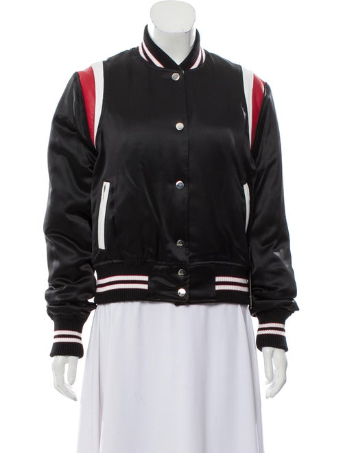 Amiri Silk Varsity Jacket Black