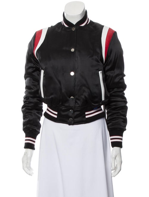 Amiri Silk Varsity Jacket Black