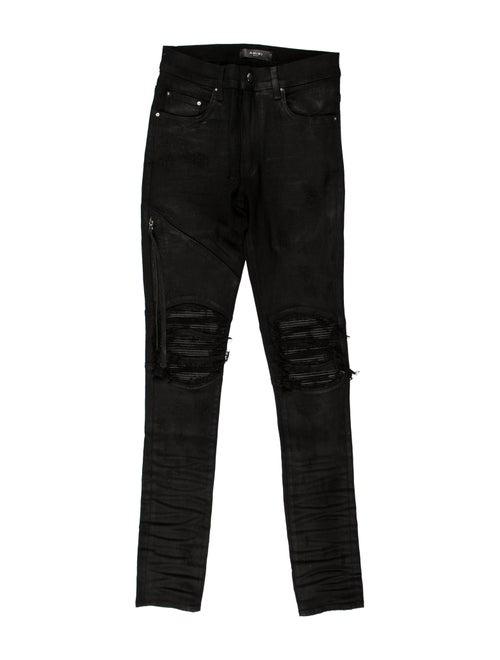 Amiri MX2 Leather Patch Waxed Jeans