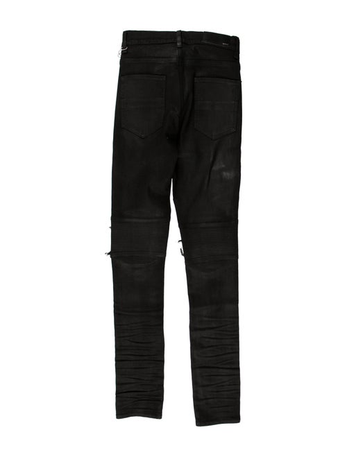 Amiri MX2 Leather Patch Waxed Jeans