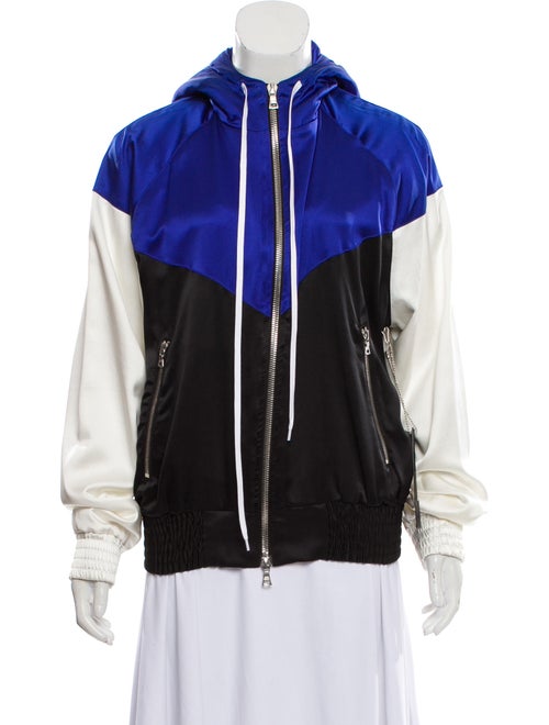 Amiri Silk Colorblock Jacket Blue