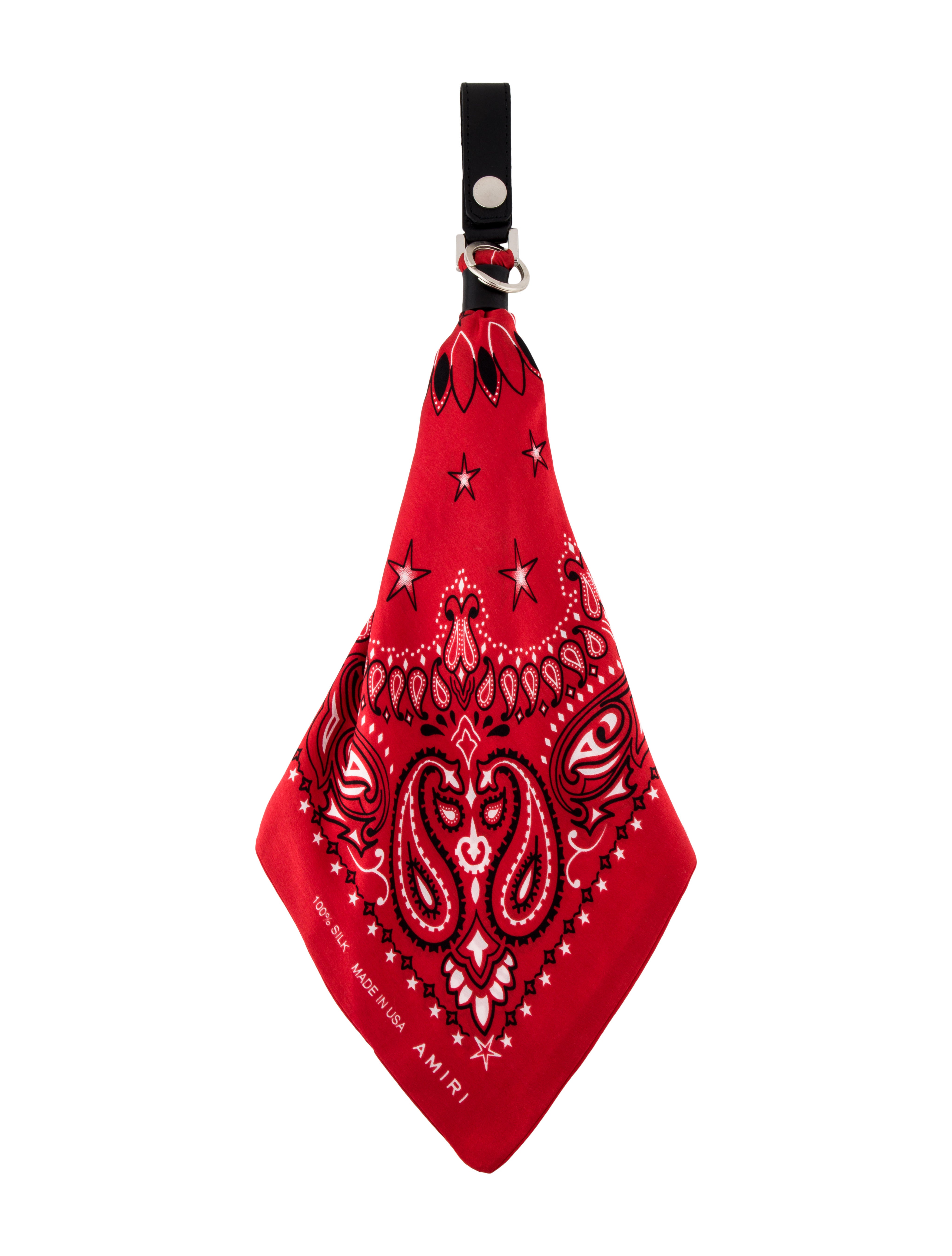 Amiri Silk Bandana Keychain Accessories AMIRI23317 The RealReal