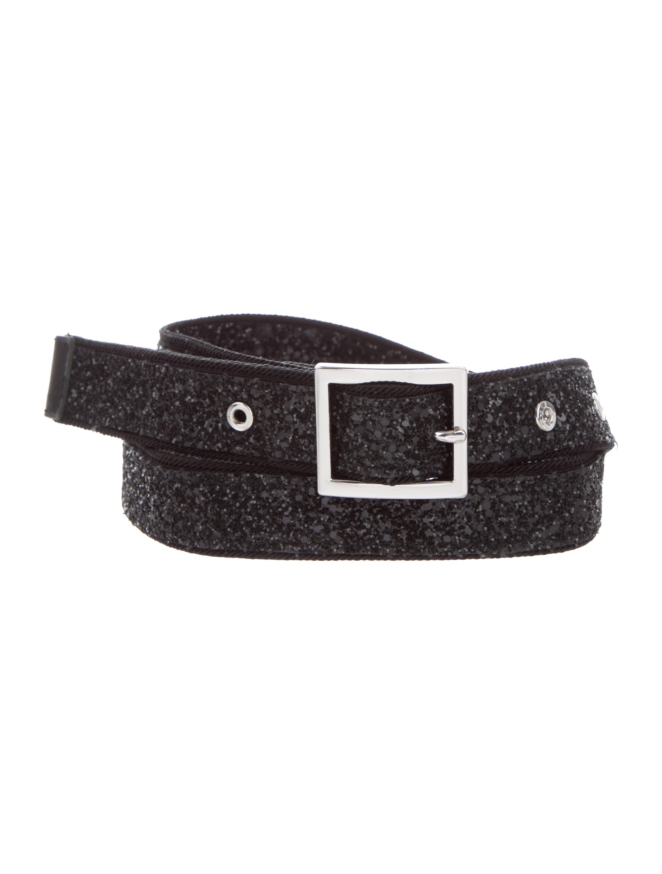 black glitter belt