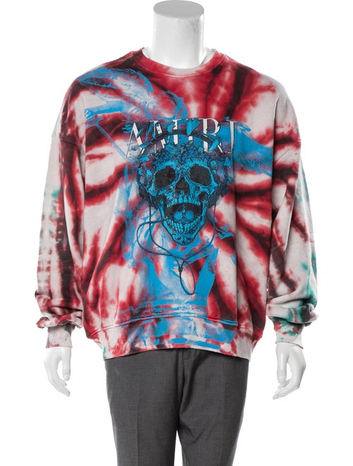 Amiri Tie-Dye Skull Sweatshirt Tie-Dye Print Sweat