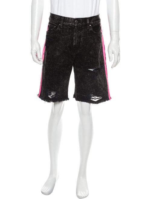 Amiri Distressed Denim Shorts black