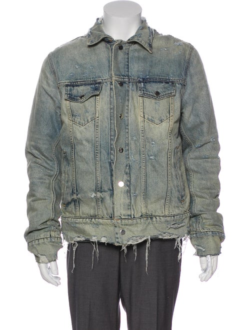 Amiri Distress Denim Jacket Denim