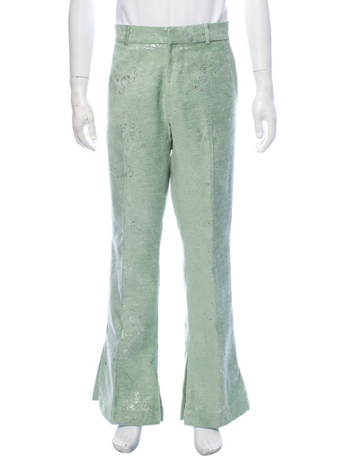 Amiri Printed Dress Pants Green