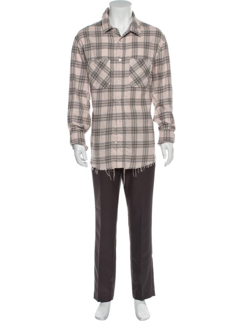 Amiri 2019 Plaid Print Shirt Pink