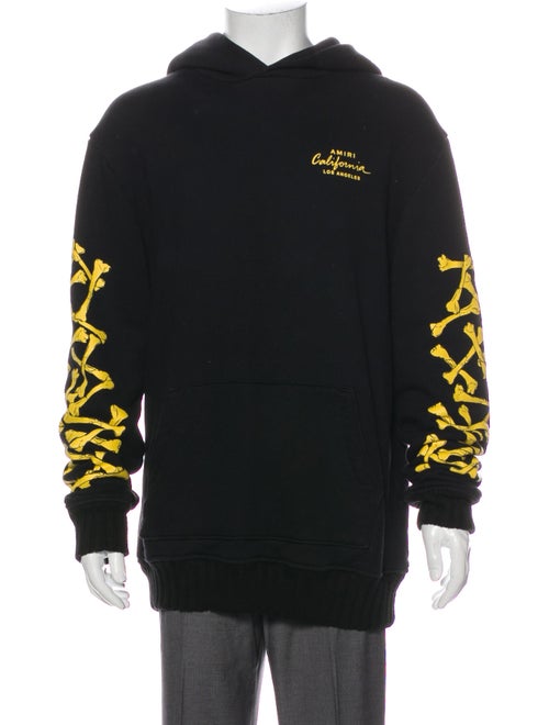 Amiri Bones Graphic Print Hoodie Black