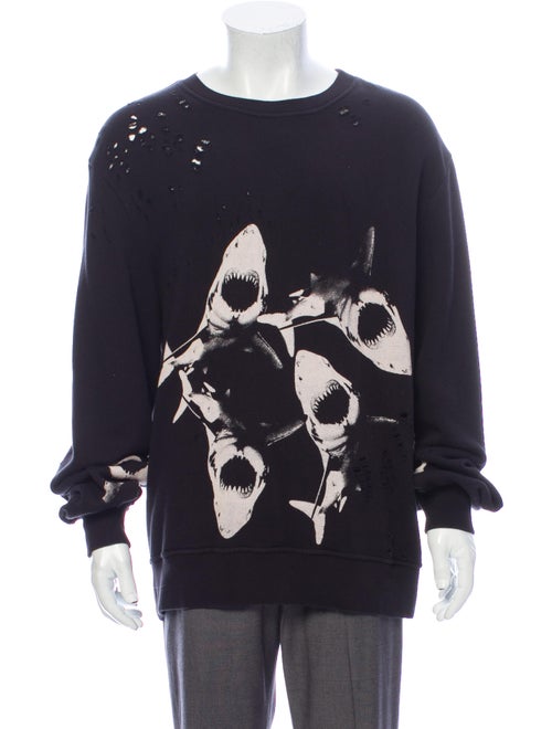 Amiri Graphic Print Crew Neck Sweatshirt Black