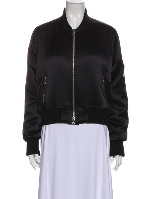 Amiri Silk Bomber Jacket Black