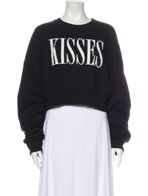 Amiri Graphic Print Crew Neck Sweatshirt Black