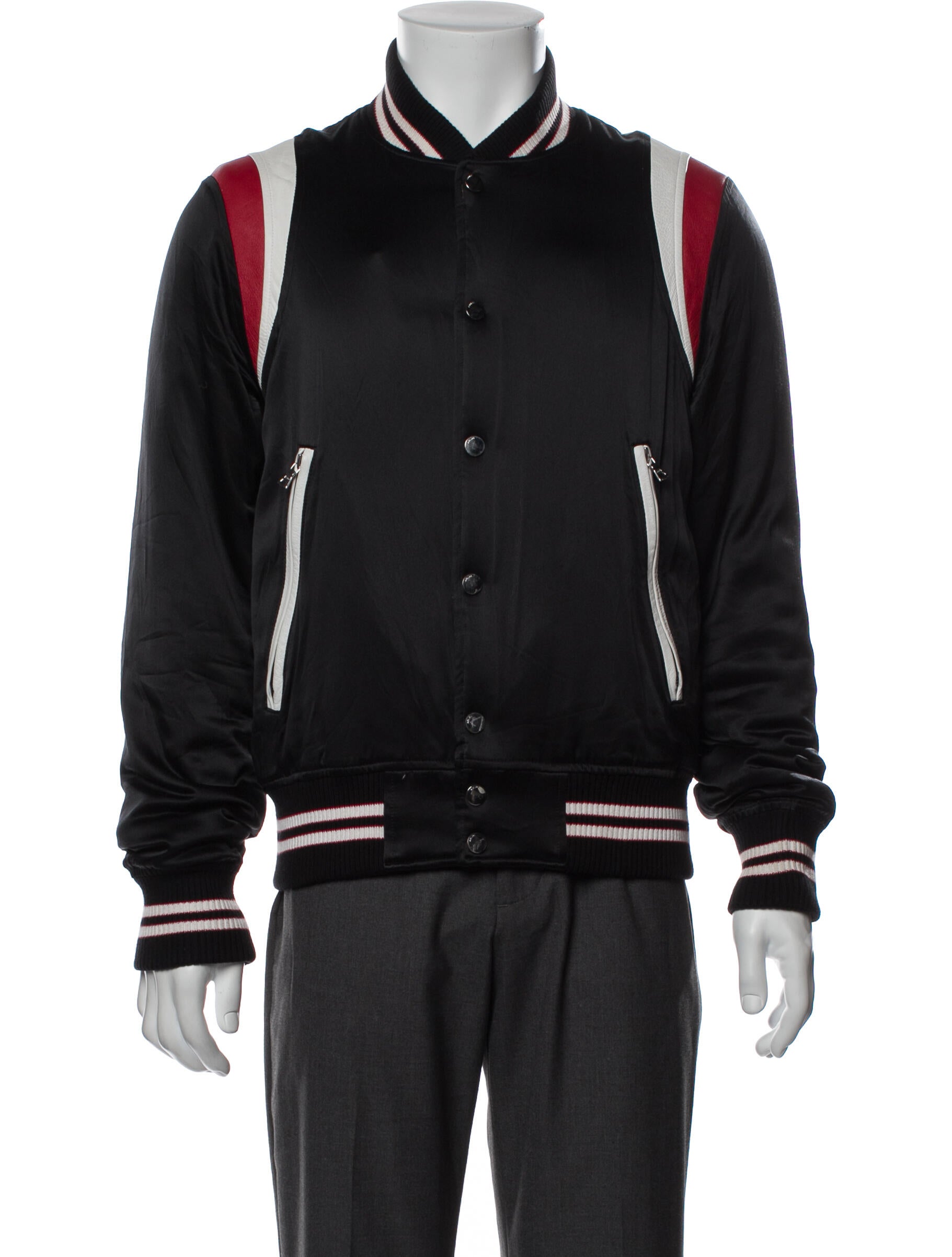 black striped varsity jacket