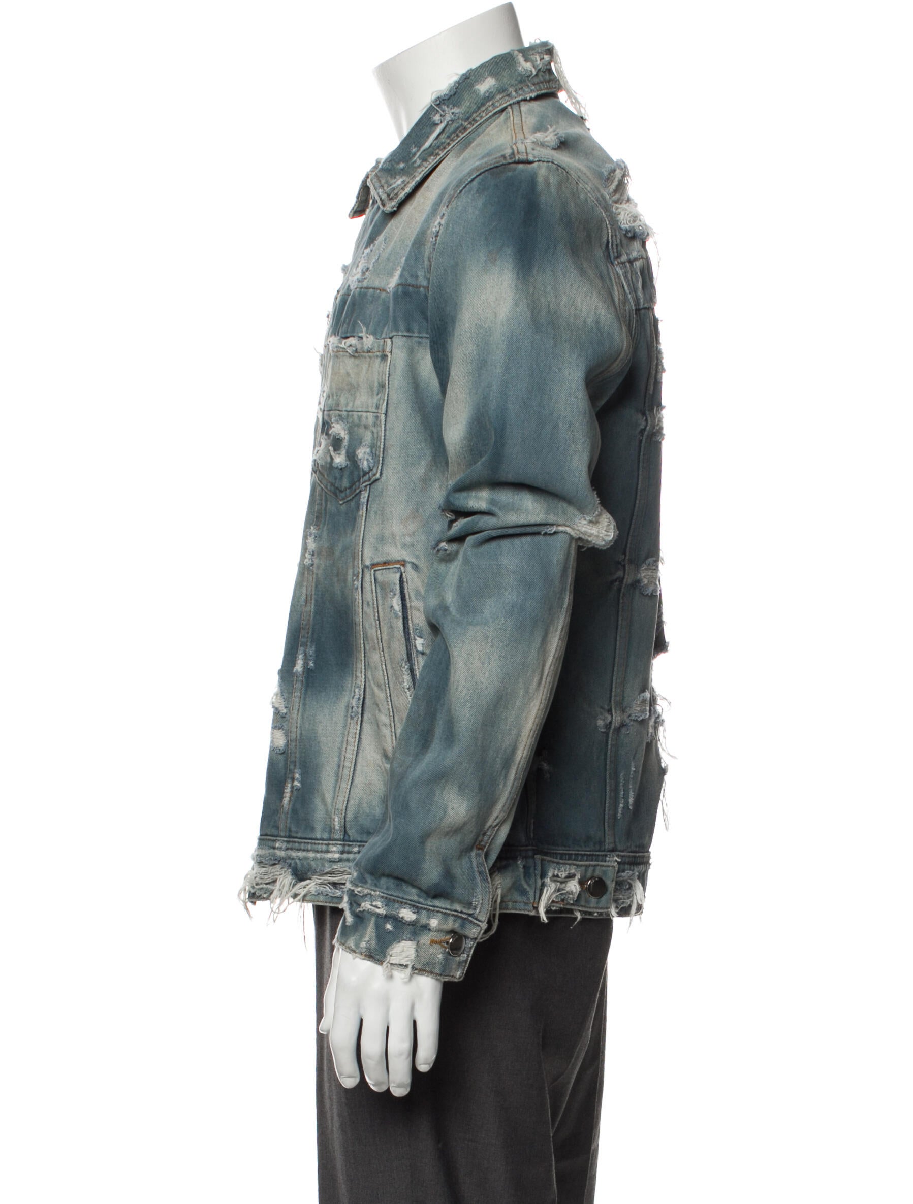 Amiri Tie-Dye Print Denim Jacket - Blue 