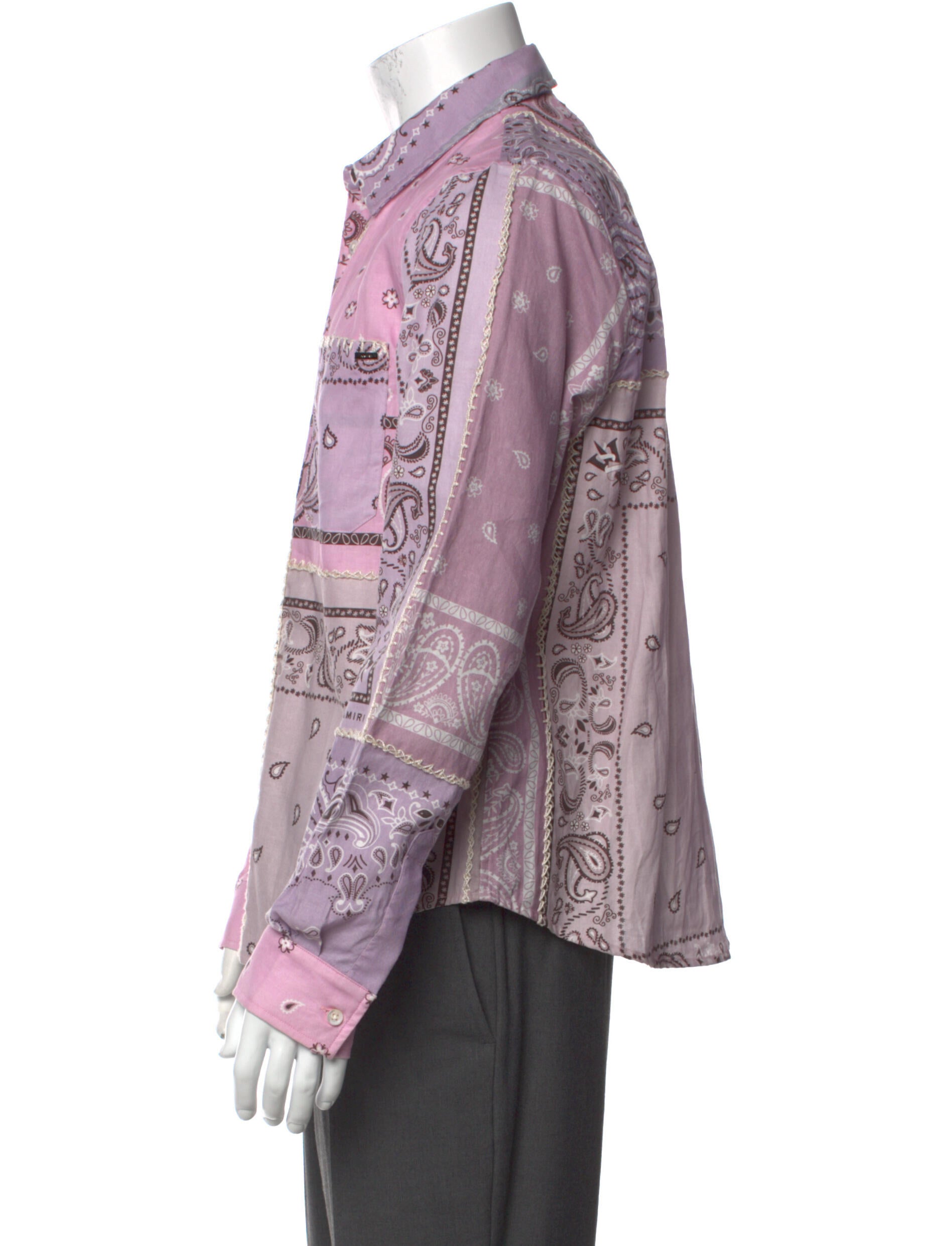 Amiri Plaid Shotgun Distressed Shirt - Brown Casual Shirts, Clothing - AMIRI20094 | The RealReal