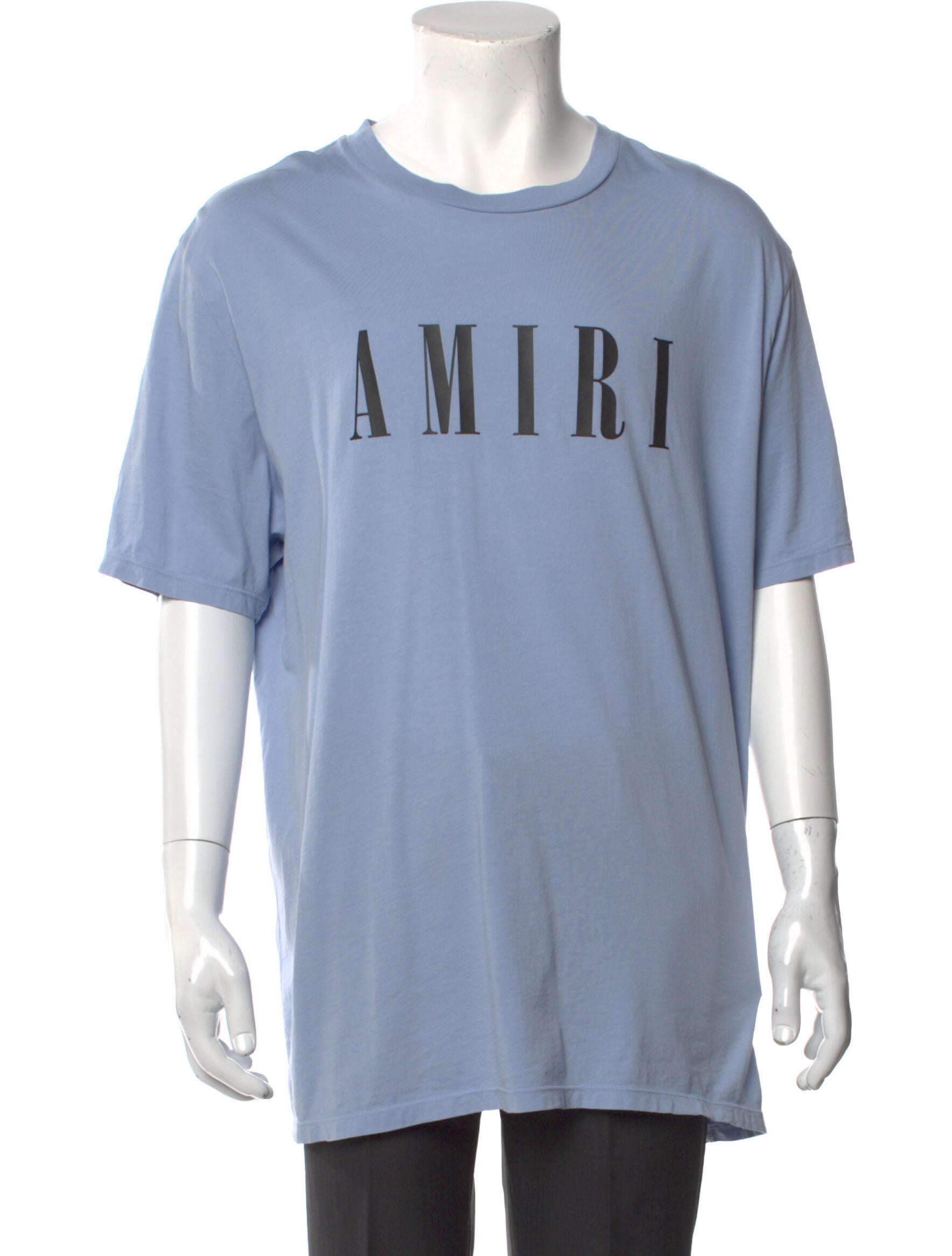 Amiri Graphic Print Crew Neck TShirt Blue TShirts, Clothing