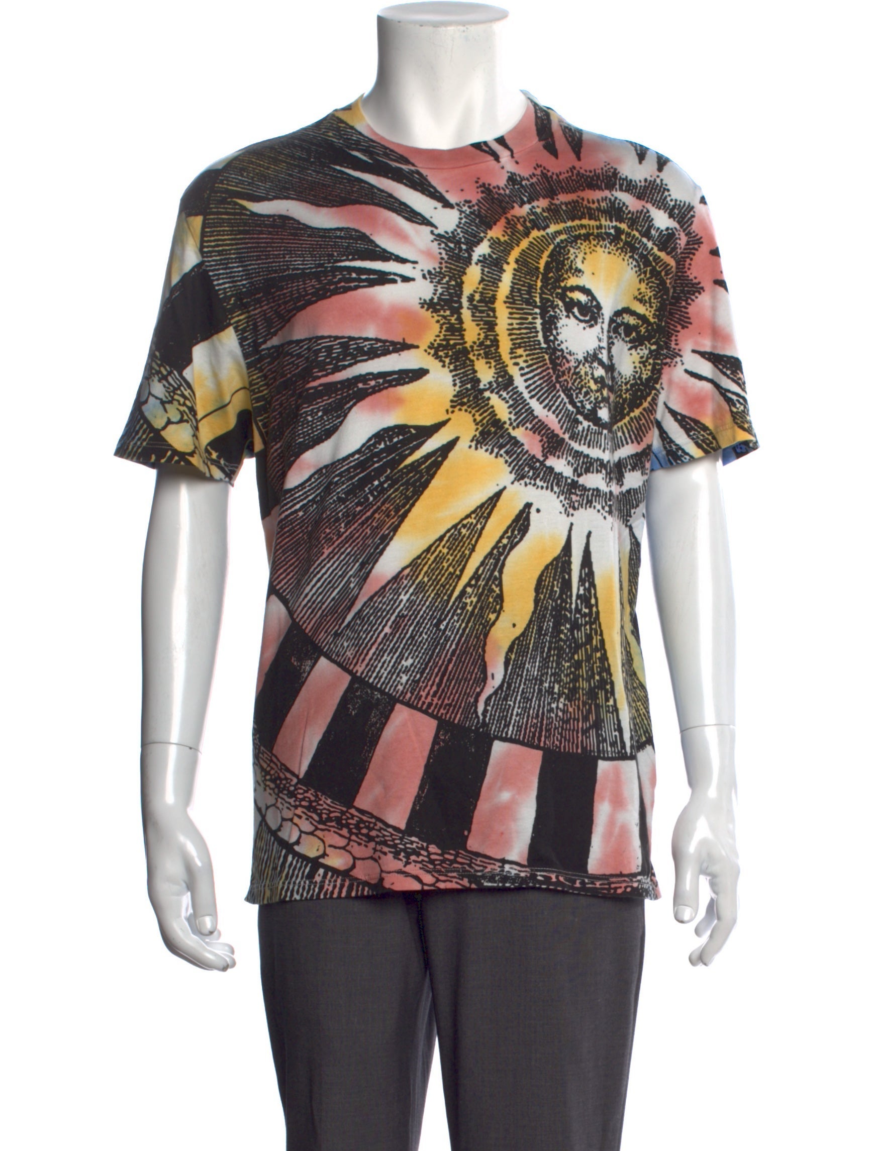 Amiri t shirts flame gold letterprinting short sleeves