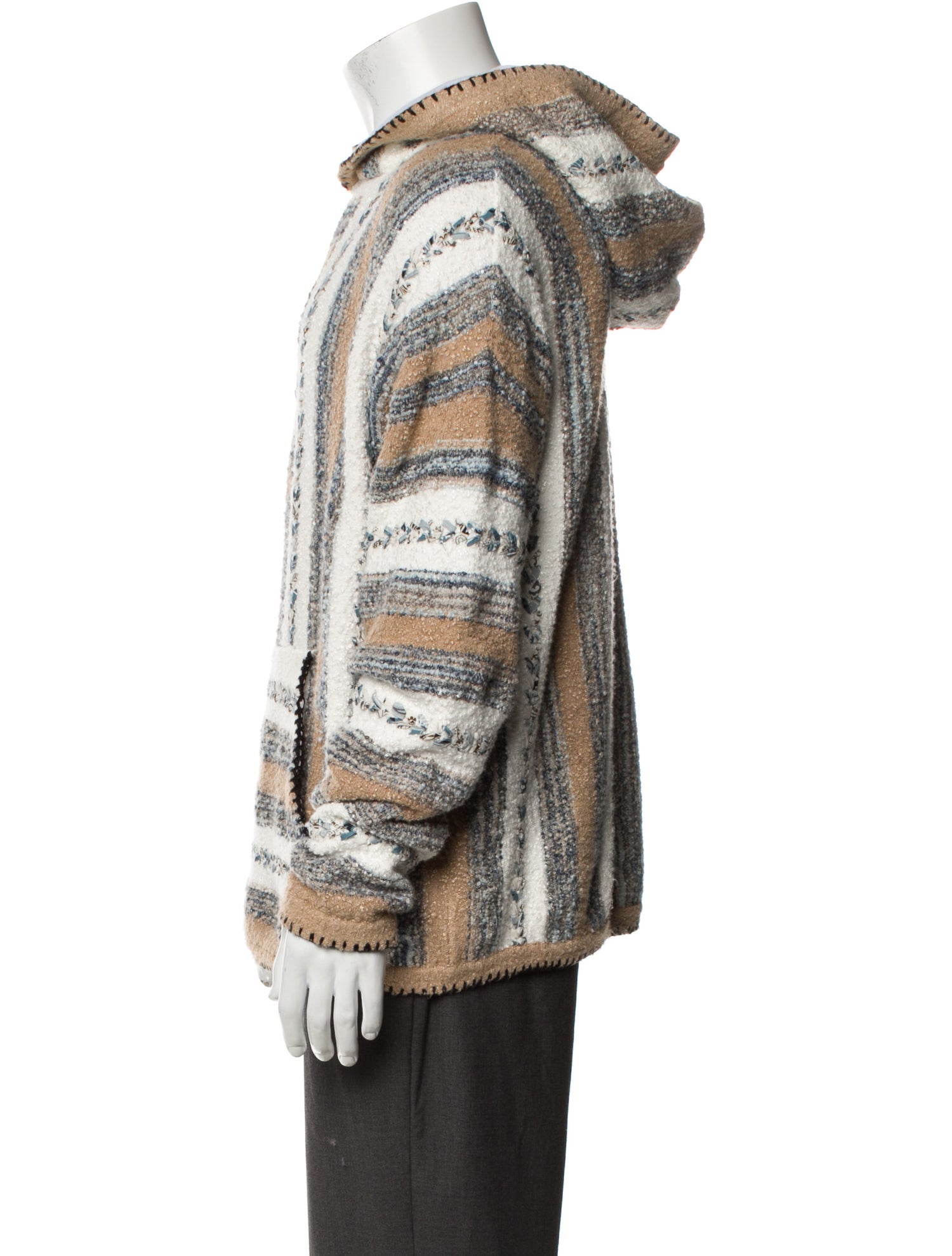 Amiri Striped Crew Neck Hoodie