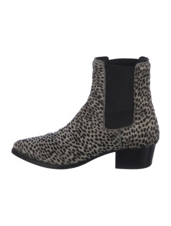 Amiri Ponyhair Animal Print Chelsea Boots