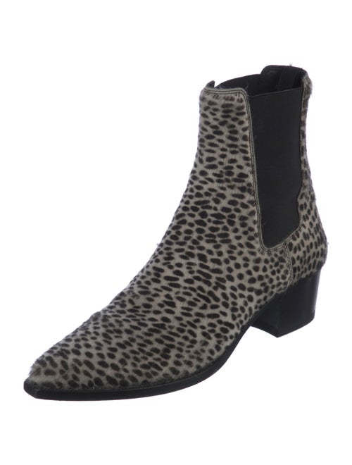 Amiri Ponyhair Animal Print Chelsea Boots