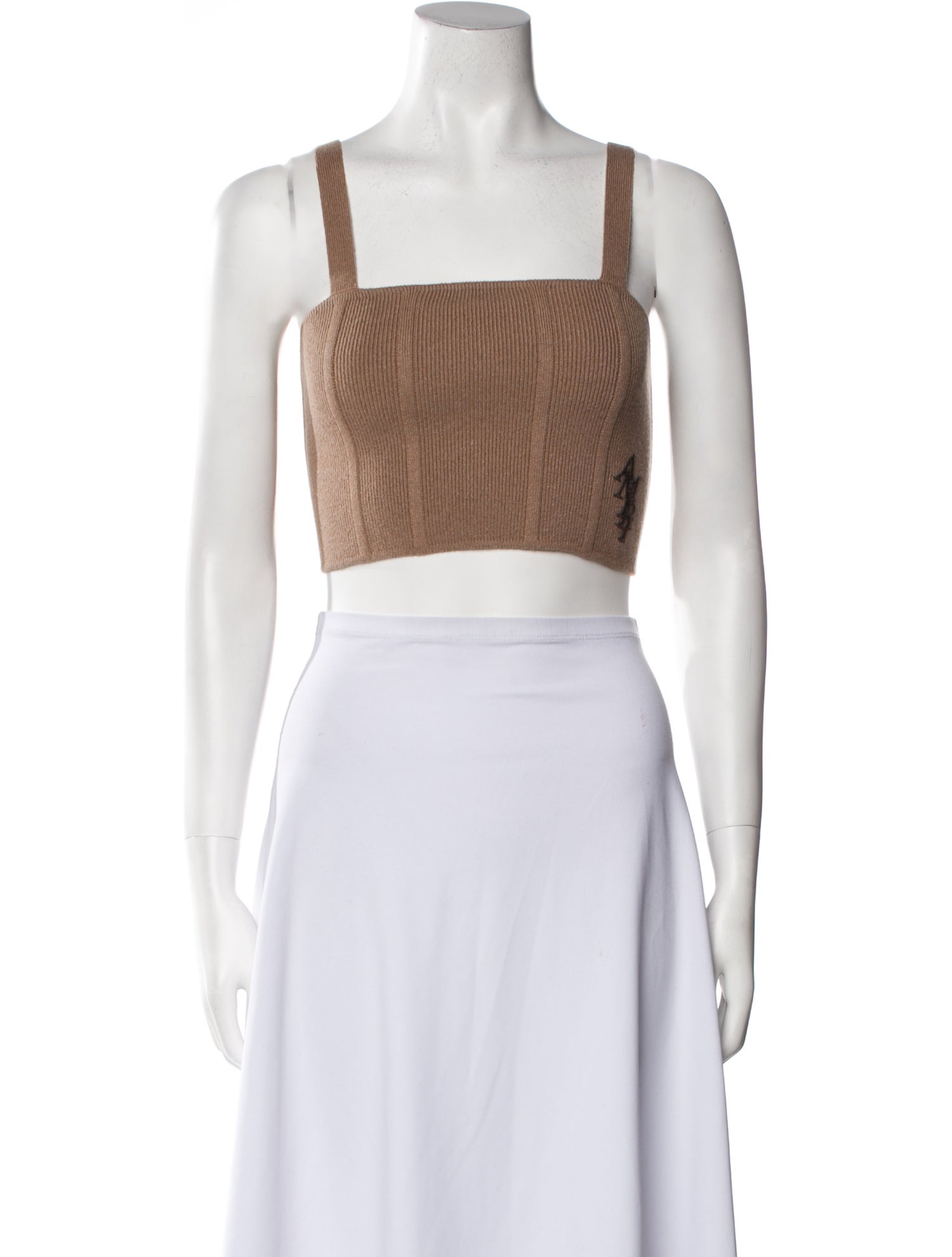 Amiri Square Neckline Sleeveless Crop Top w/ Tags