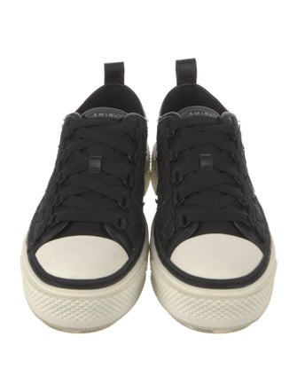 Amiri Leather Glitter Accents Sneakers