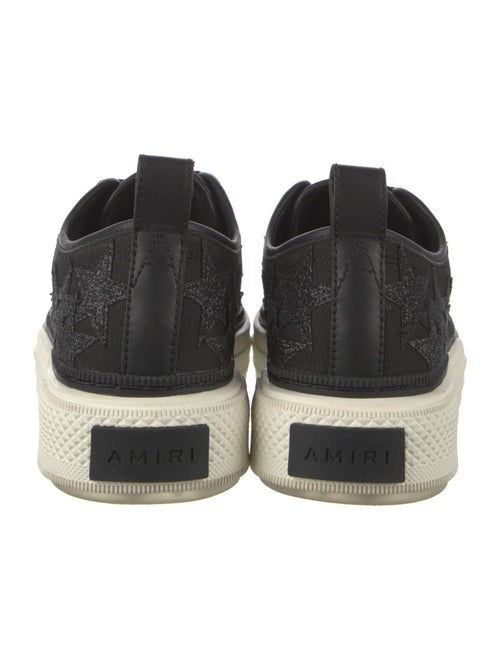 Amiri Leather Glitter Accents Sneakers