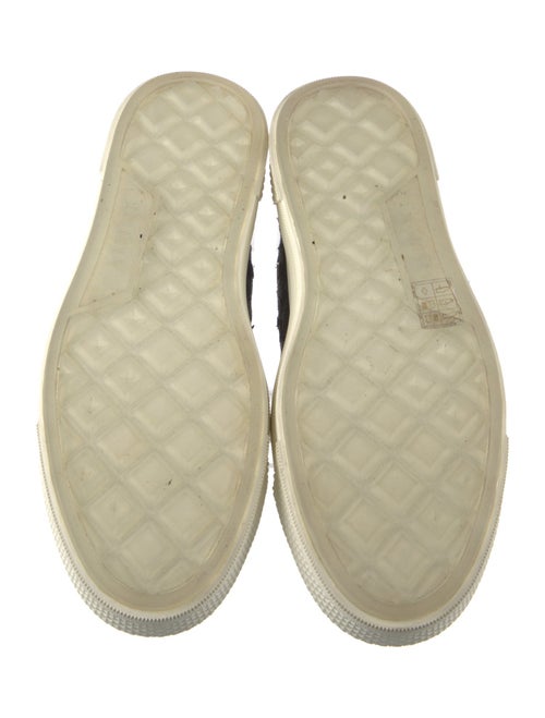 Amiri Leather Glitter Accents Sneakers