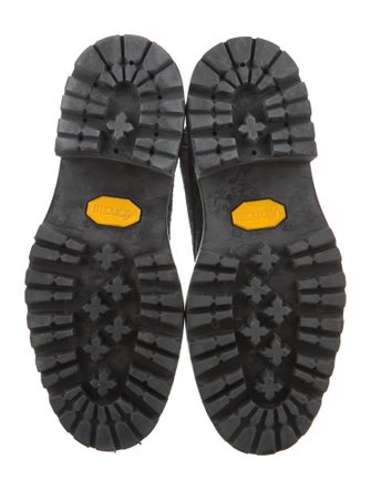 Amiri Embossed Leather Animal Print Combat Boots