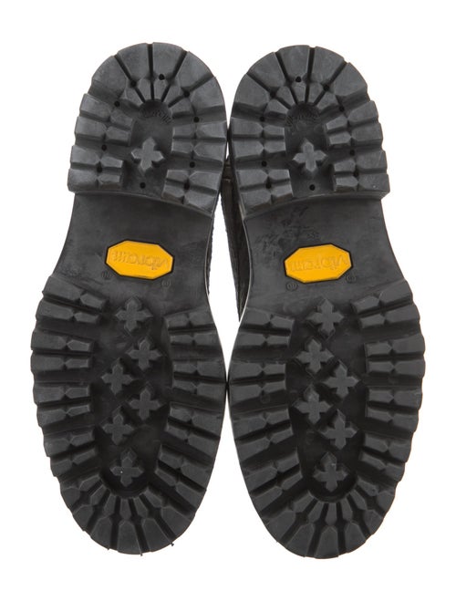 Amiri Embossed Leather Animal Print Combat Boots