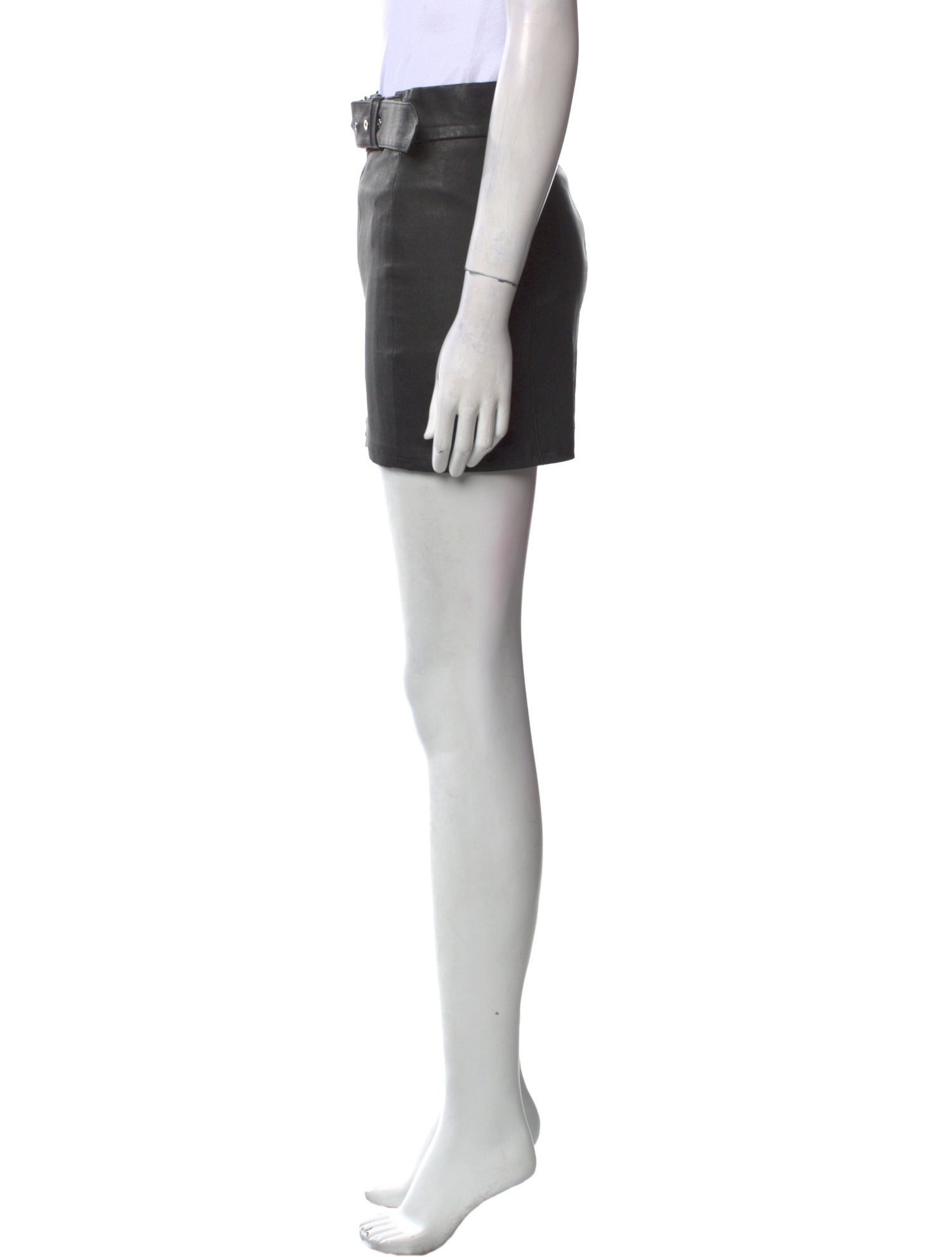 Amiri Leather Mini Skirt