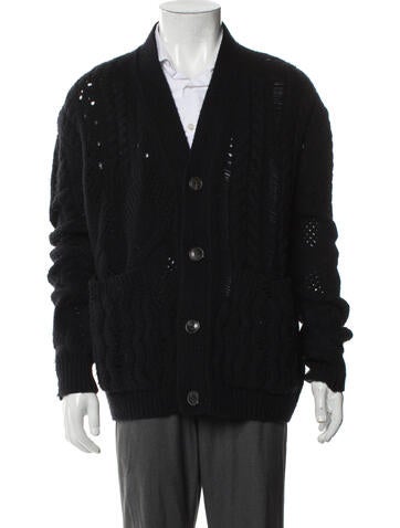Amiri Sweaters Wool V-Neck Cardigan M