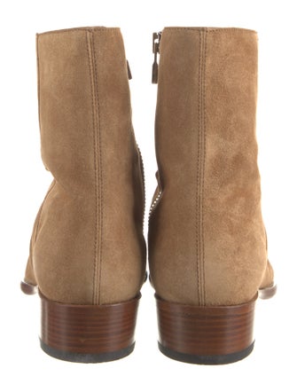 Amiri Suede Pleated Accents Boots
