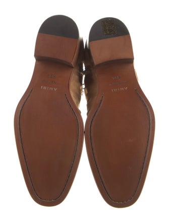 Amiri Suede Pleated Accents Boots