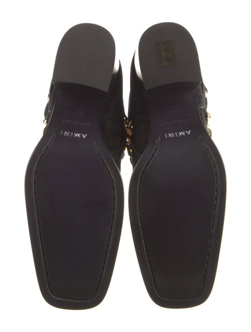 Amiri Suede Chain-Link Accents Moto Boots
