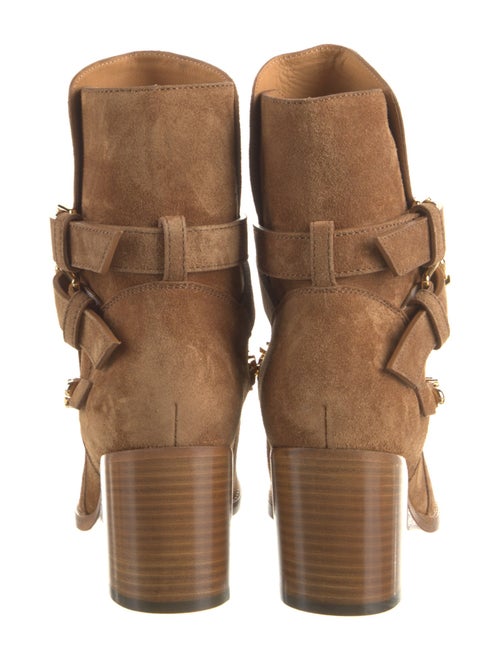 Amiri Suede Chain-Link Accents Moto Boots