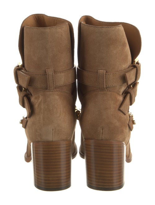 Amiri Suede Chain-Link Accents Moto Boots