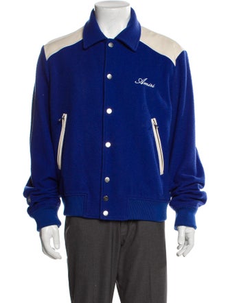 Amiri Wool Colorblock Pattern Denim Jacket