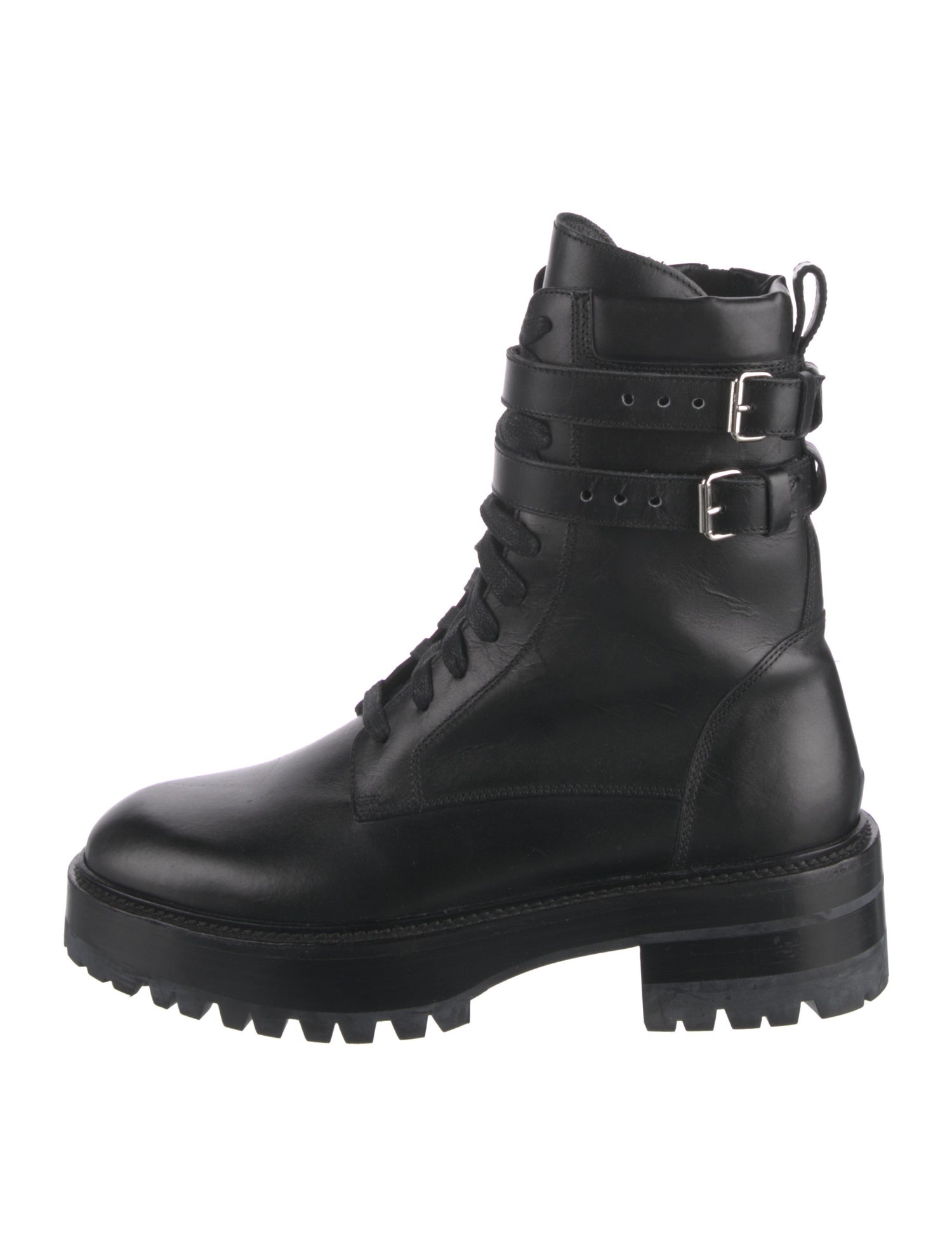 Amiri Leather Combat Boots