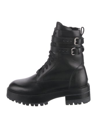 Amiri Leather Combat Boots